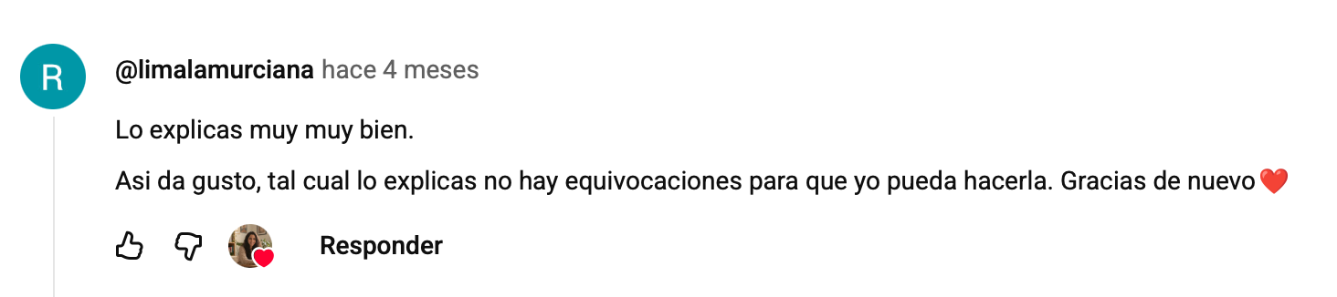 Comentario en YouTube