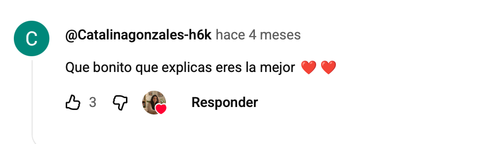 Comentario en YouTube